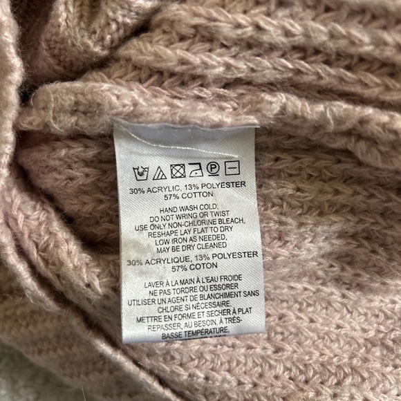 Kimchi Blue blush pink chunky sweater wrap front size S - Picture 5 of 6